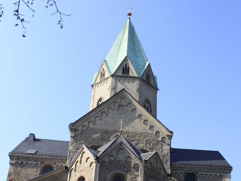 Blick auf die Abteikirche in Essen-Werden.