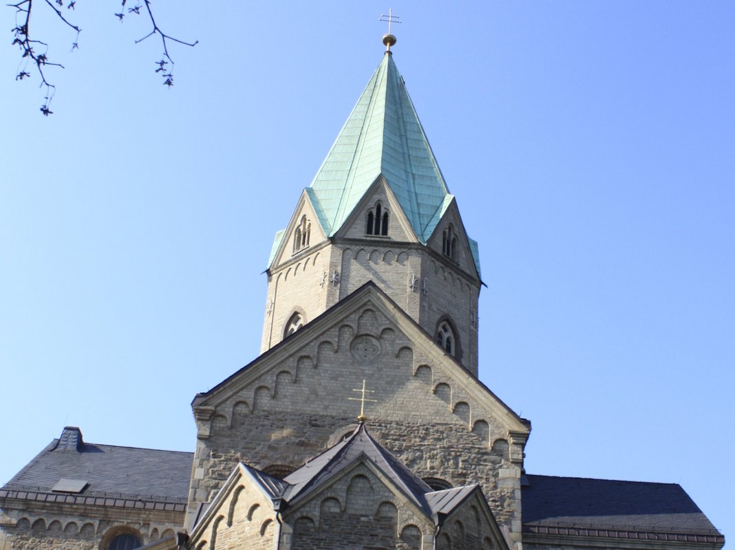Blick auf die Abteikirche in Essen-Werden.