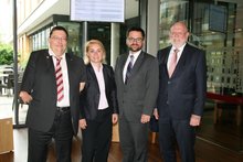 Hoher Besuch im Hotel Franz in Essen Begrüßung des Ministers im Hotel Franz