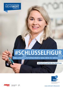 Direktorin Karin Poppinga hat das vier-Sterne-Hotel Franz in Essen aufgebaut. Die Direktorin Karin Poppinga stellt Mitarbeiter mit und ohne Behinderung ein.